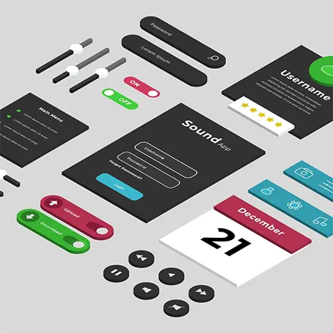 Schermo con UI kit e note per sviluppatori